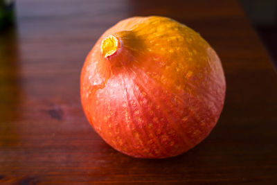 Close-up of apple on table