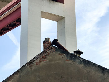 Low angle view of building against sky