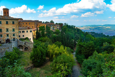 Panoramic view of buildings against sky