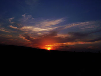 Sunset over landscape