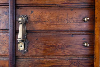 Close-up of old wooden door