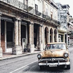 Car on street in city