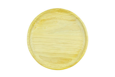 Directly above shot of lemon against white background