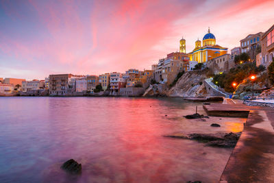 Vaporia district of ermoupoli town on syros island.