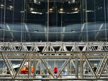 View of illuminated building at night