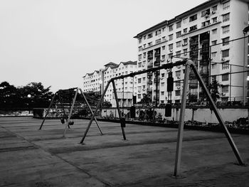 Playground against clear sky