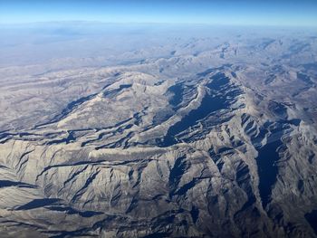 Aerial view of dramatic landscape