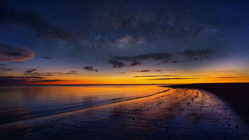 Scenic view of sky at night