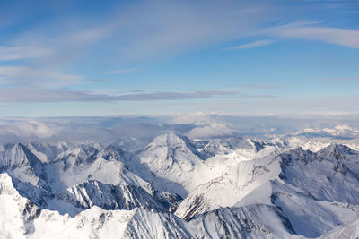 High mountains landscape. austrian alps panorama from above