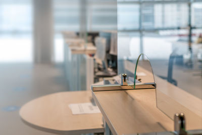 Close-up of electric lamp on table