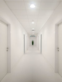 Empty corridor in building