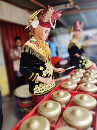 Woman wearing minangkabau traditional