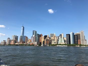 Modern buildings in city against sky