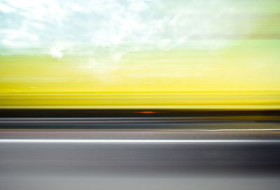 Blurred motion of train windshield