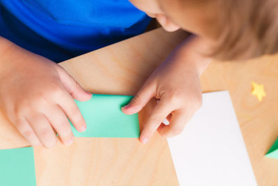 Close-up of woman holding hands