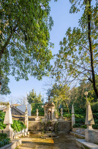 View of buddha statue against trees