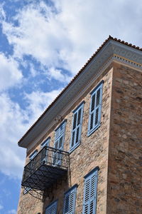 Low angle view of building against sky