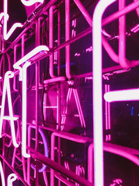 Full frame shot of illuminated lighting equipment