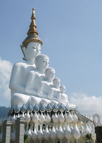 Low angle view of temple against sky