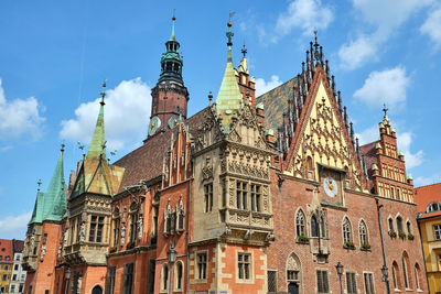 The beautiful old town hall of wroclaw in silesia, poland