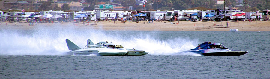 Nautical vessel in water