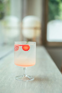 Close-up of drink on table