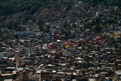 High angle shot of townscape