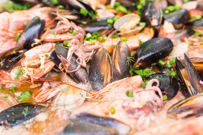 Close-up of fish for sale in market