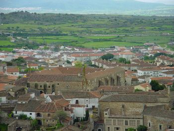 High angle view of townscape