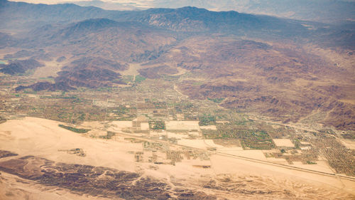 High angle view of palm springs, california.