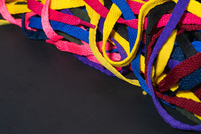 High angle view of multi colored decoration