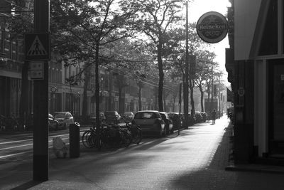 Cars on city street