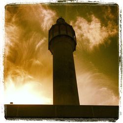 Low angle view of tower against sky