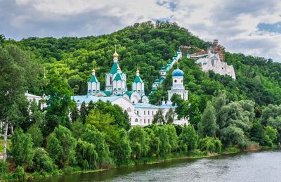 The holy mountains lavra of the holy dormition in svyatogorsk or sviatohirsk, ukraine