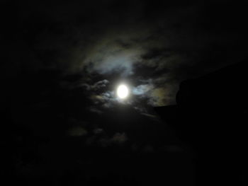 Low angle view of moon at night