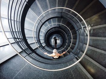 Angle view of spiral staircase