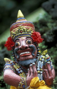 Close-up of statue in temple