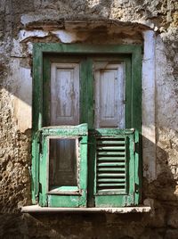 Window of old abandoned house