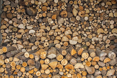 Full frame shot of logs