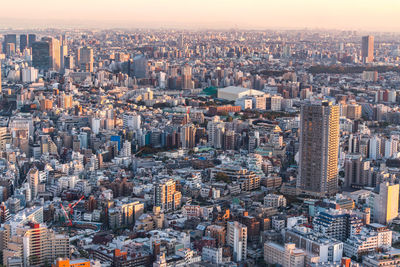 Aerial view of buildings in city