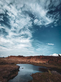 Scenic view of landscape against sky