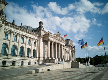 View of historical building against cloudy sky