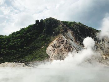 Scenic view of mountain against sky