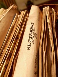 Close-up of open book