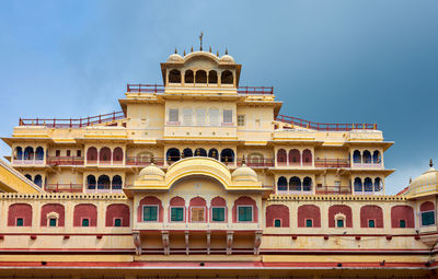 Low angle view of historical building against sky