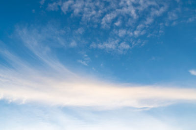 Low angle view of sky at sunset