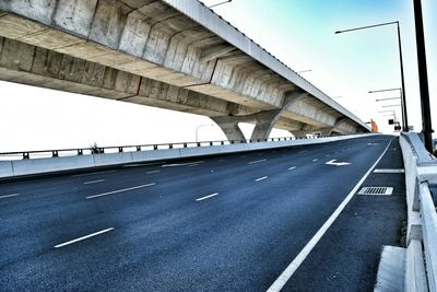 Road passing through bridge