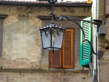 Clothes hanging on wall