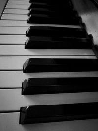 Close-up of piano keys
