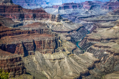 Aerial view of landscape with mountain range in background